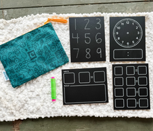 Load image into Gallery viewer, Math Basics Chalkboard Travel Set